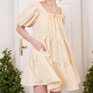 NWT - Sister Jane POSTAL CONFETTI MINI DRESS - LEMON MERINGUE